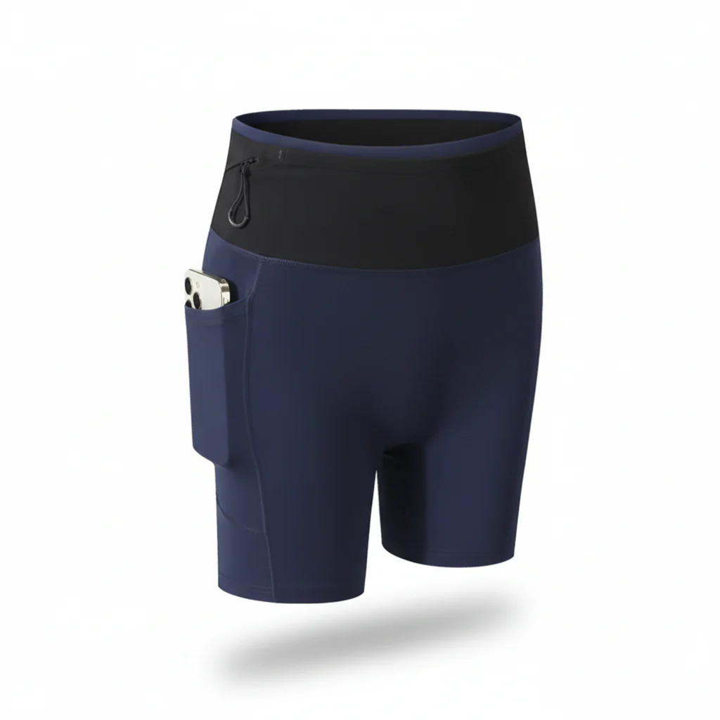 High-Rise Running Tights with Built-In Belt - Image 4