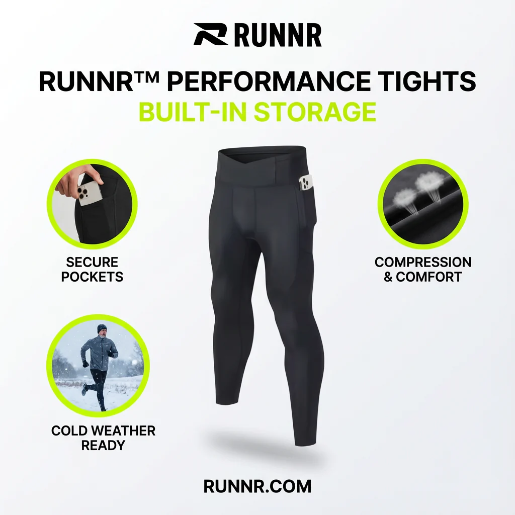 RUNNR™ Performance Running Tights with Built-In Storage - Image 7