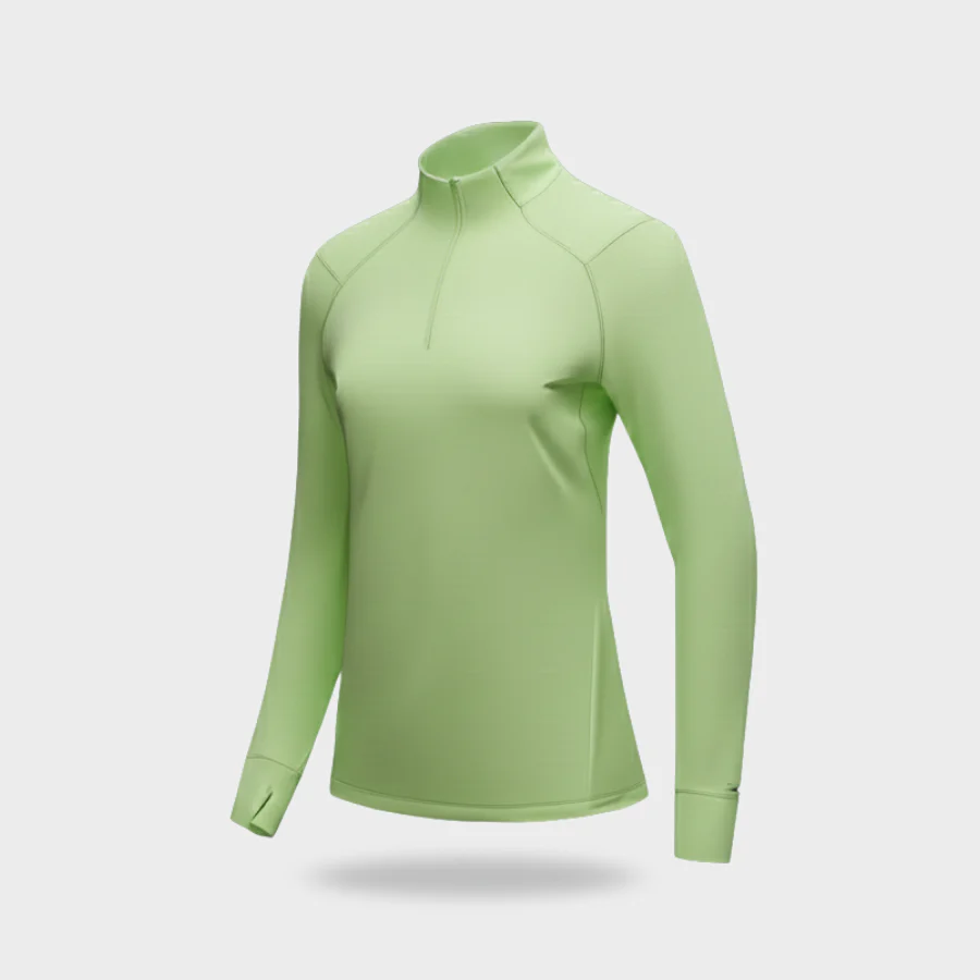RUNNR Quarter-Zip Long Sleeve Women— Breathable, Quick-Dry & Watch-Ready - Image 2