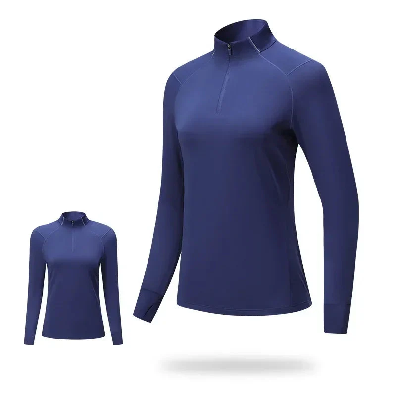 RUNNR Quarter-Zip Long Sleeve Women— Breathable, Quick-Dry & Watch-Ready - Image 7